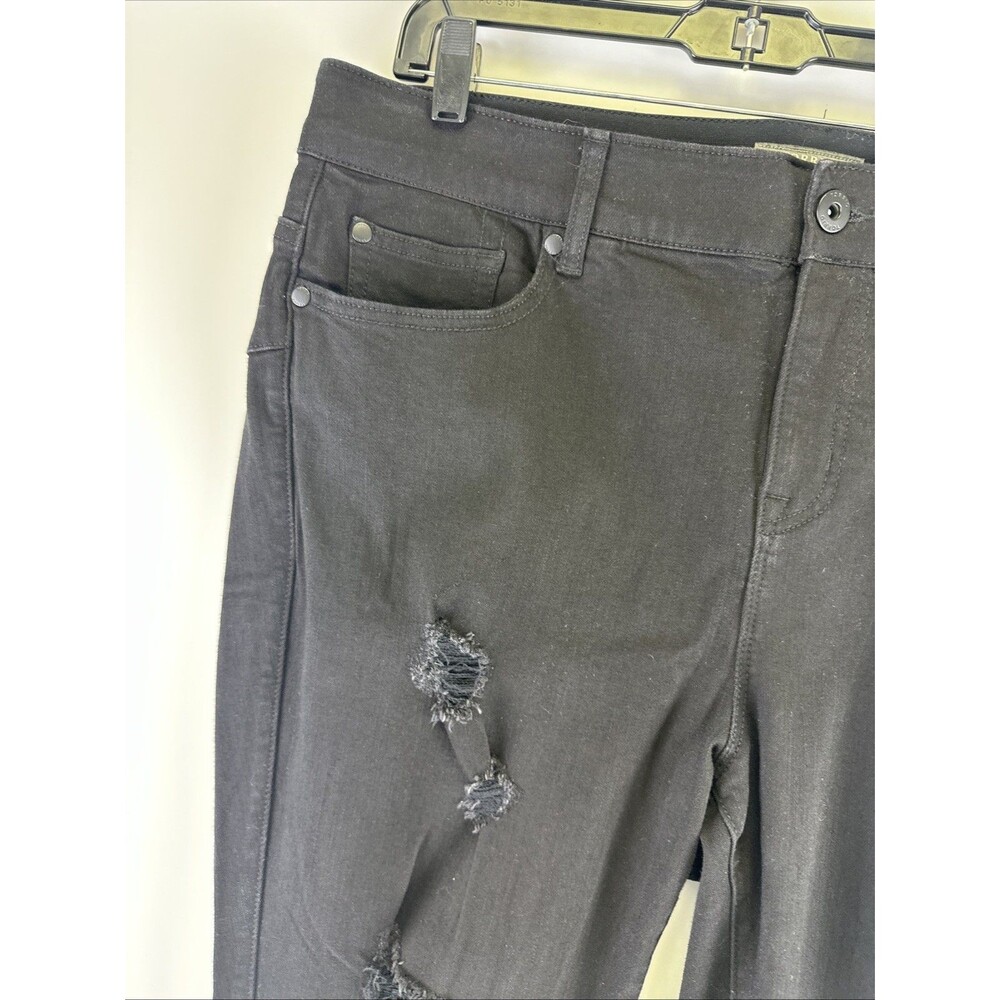 Torrid Bombshell Skinny Black Jeans Premium Stretch High Rise Destructed NWT 20R - Picture 6 of 14
